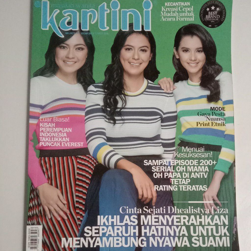 Majalah Kartini Tahun 2018 Cover Varissa Camelia CS