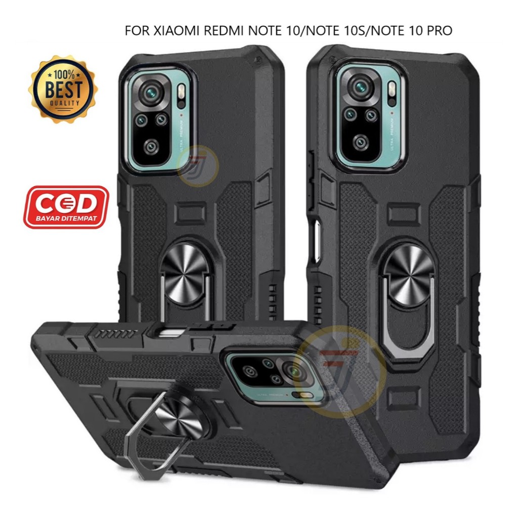 Casing Xiaomi Redmi Note 10 4G/Redmi Note 10s / Redmi Note 10 Pro Ring Armor Robot Case Kickstand Hy