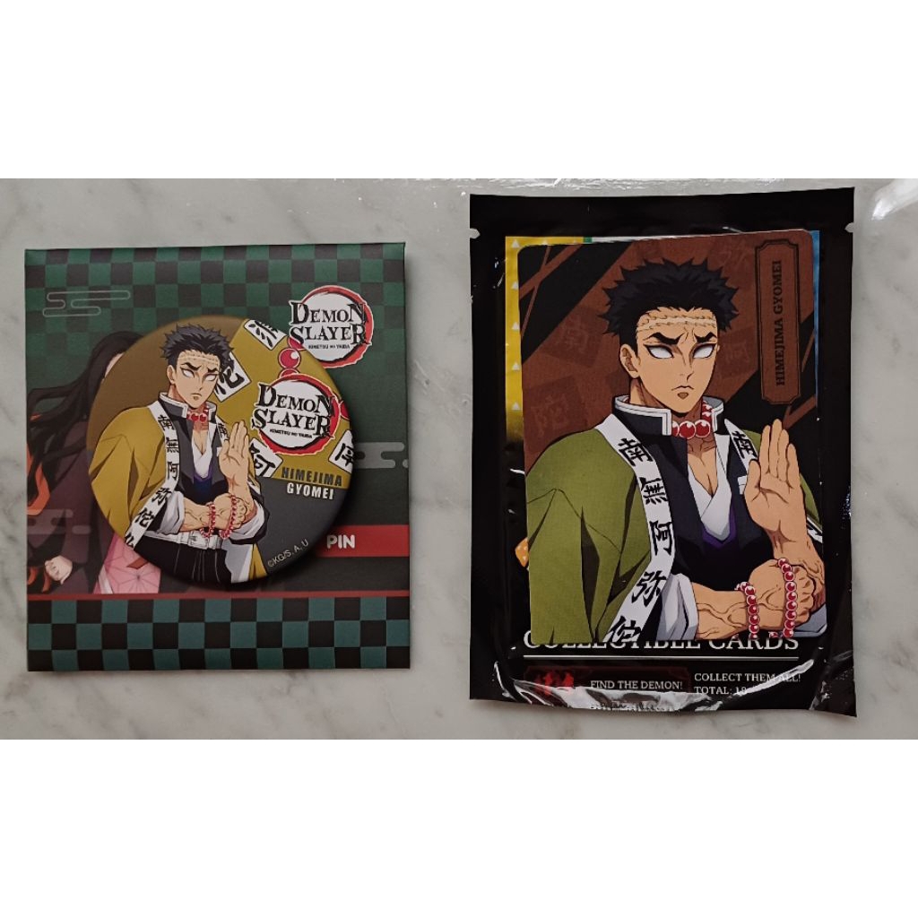 Demon Slayer pin x Adinata, Gyomei + free Gyomei Family Mart card