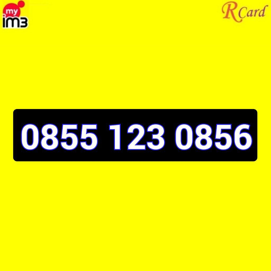 Perdana Nomor Cantik Indosat im3 11 digit Dobel Operator 0855 123 0856