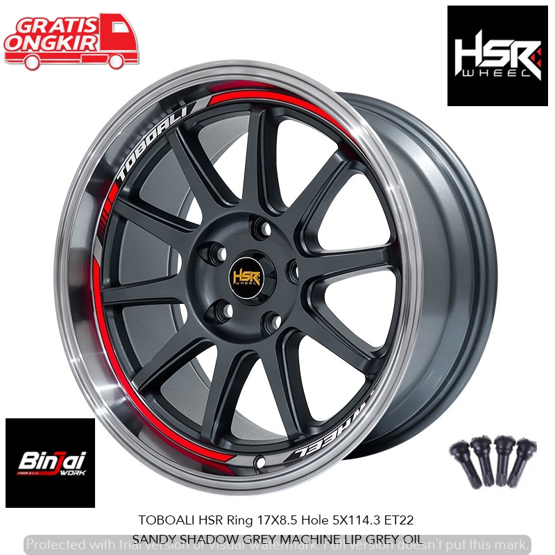 HSR TOBOALI R17 VELG MOBIL INNOVA XPANDER JUKE TOYOTA RANGGA - VELG CELONG RING 17