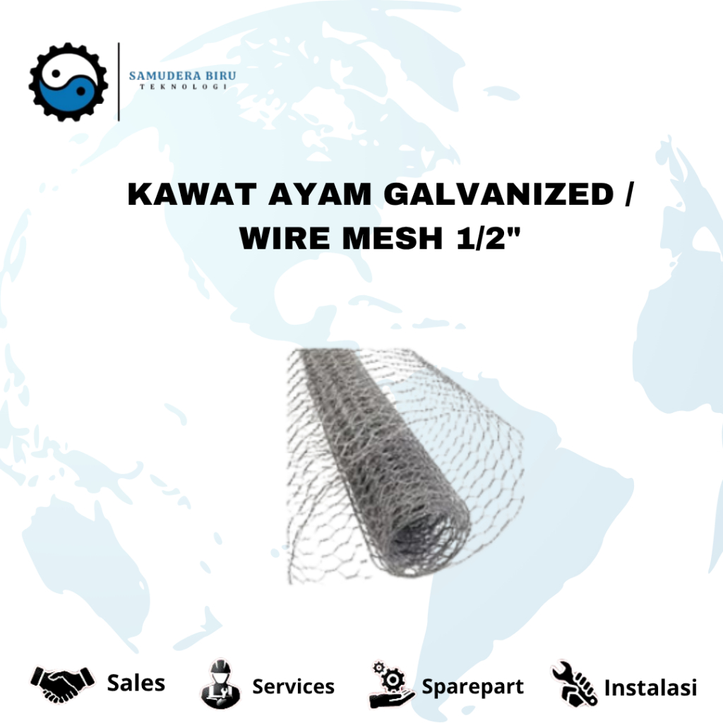 Kawat Ayam Galvanized / Wire Mesh 1/2"
