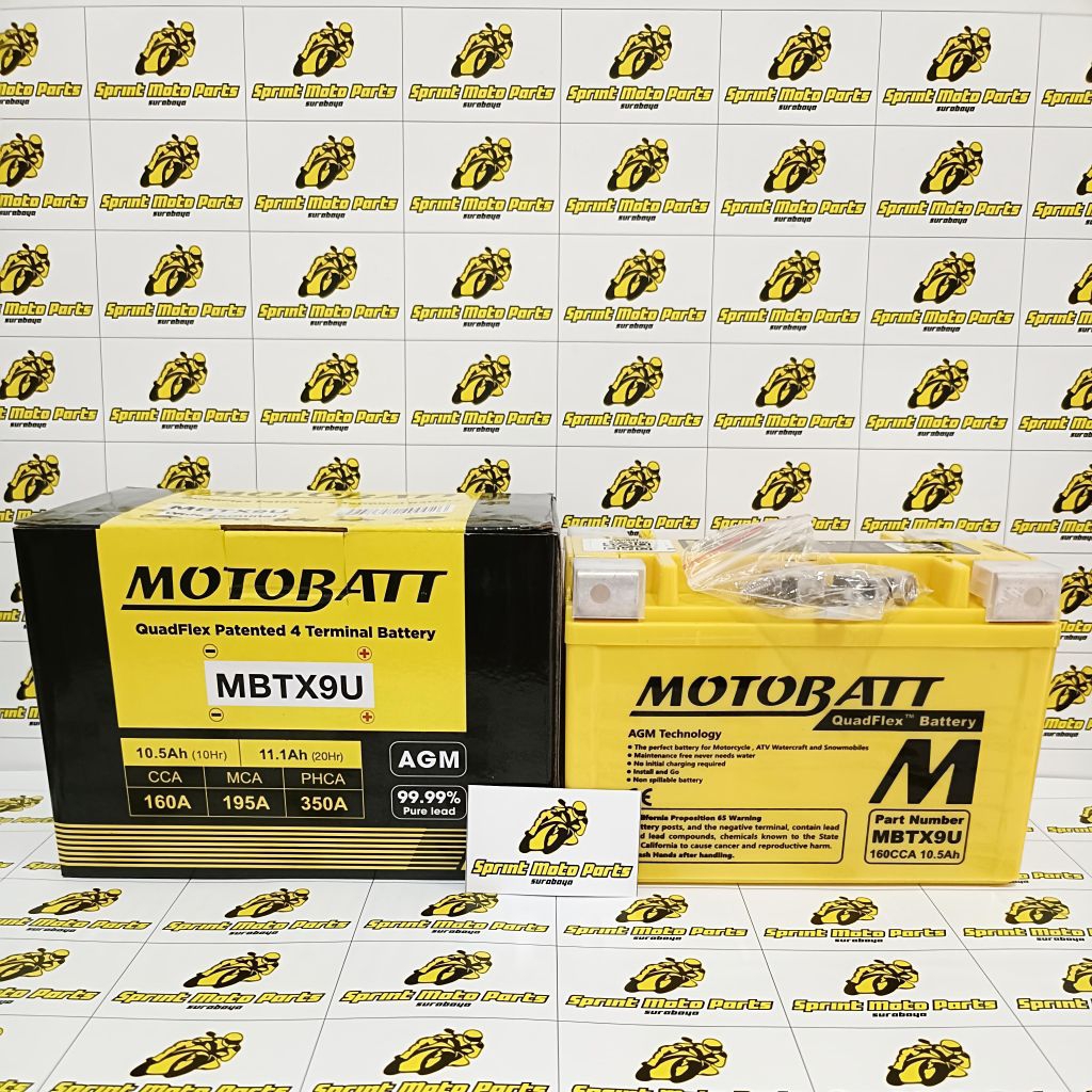 AKI MOTOBATT Quadflex - MBTX9U 10.5Ah - Garansi 4 Bulan - KTM Duke 200 - KTM Duke 250