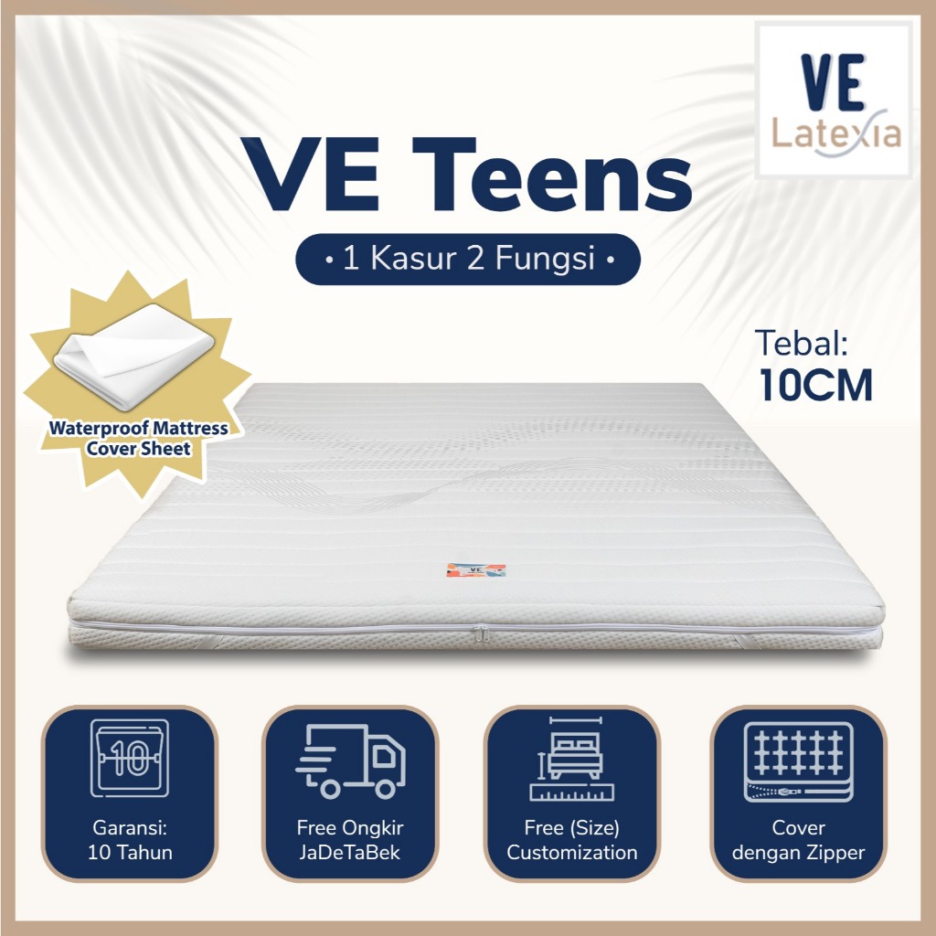 Kasur Latex/ Matras Topper latex VE Teens Orthopedic 10 cm