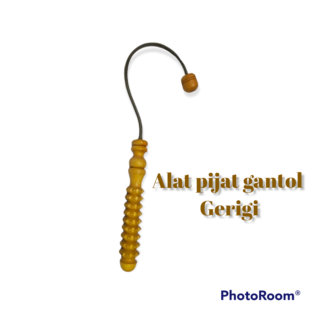 IMD Alat pijat gantol grerigi berkualitas / alat Olahraga Punggung Kayu Besi Pegangan Bergigi