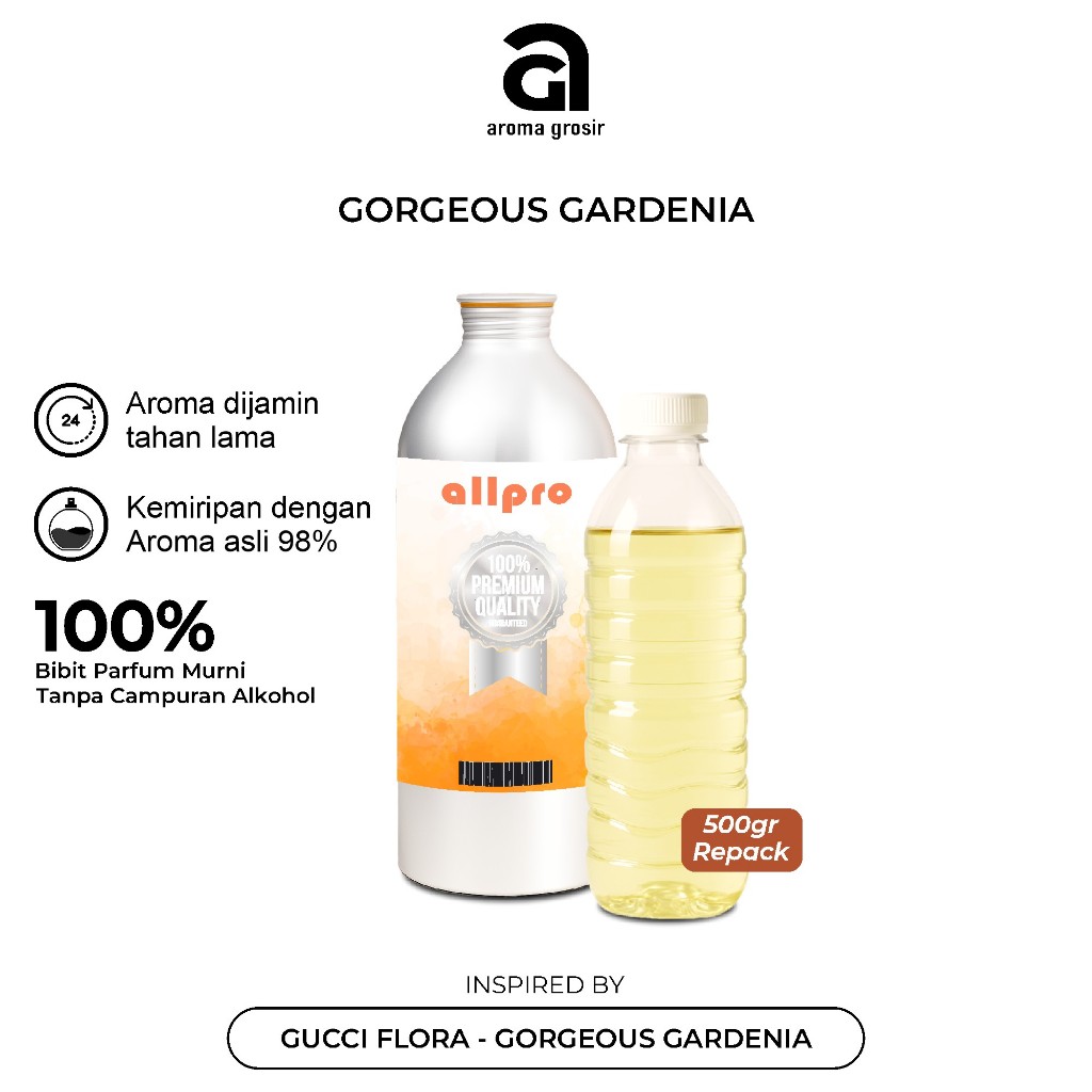 BIBIT PARFUM GORGEOUS GARDENIA INSPIRED BY GUCCI FLORA - GORGEOUS GARDENIA ALLPRO