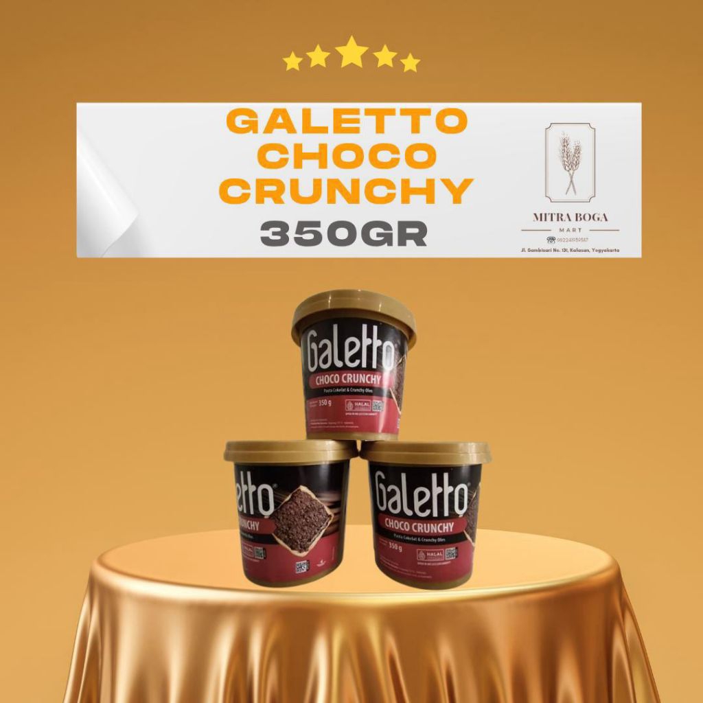 Pasta Glaze Cokelat Crunchy | Galetto Choco Crunchy 350gr | coklat oles