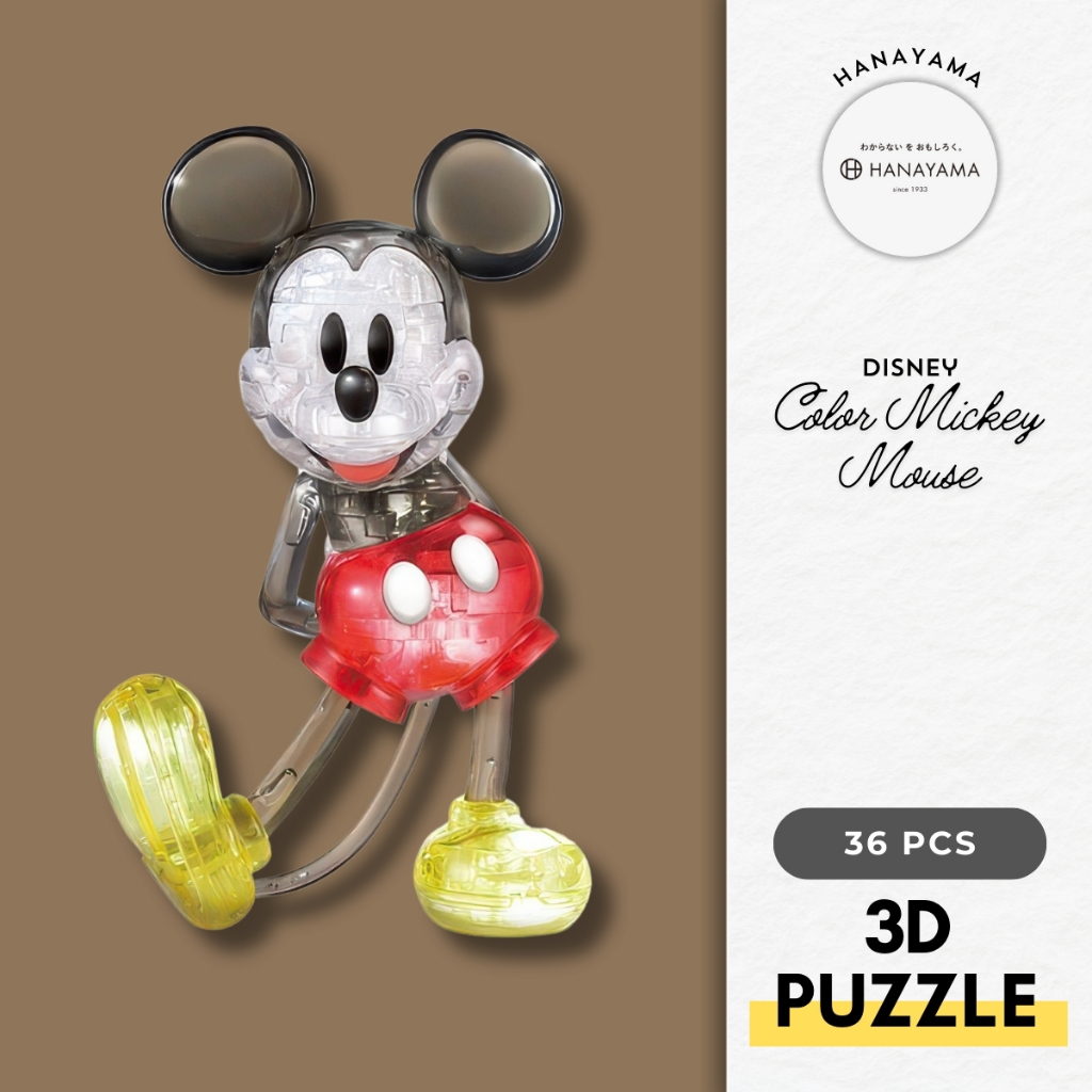 HANAYAMA 07654 Color / Mickey Mouse 36 PCS Crystal 3D Puzzle
