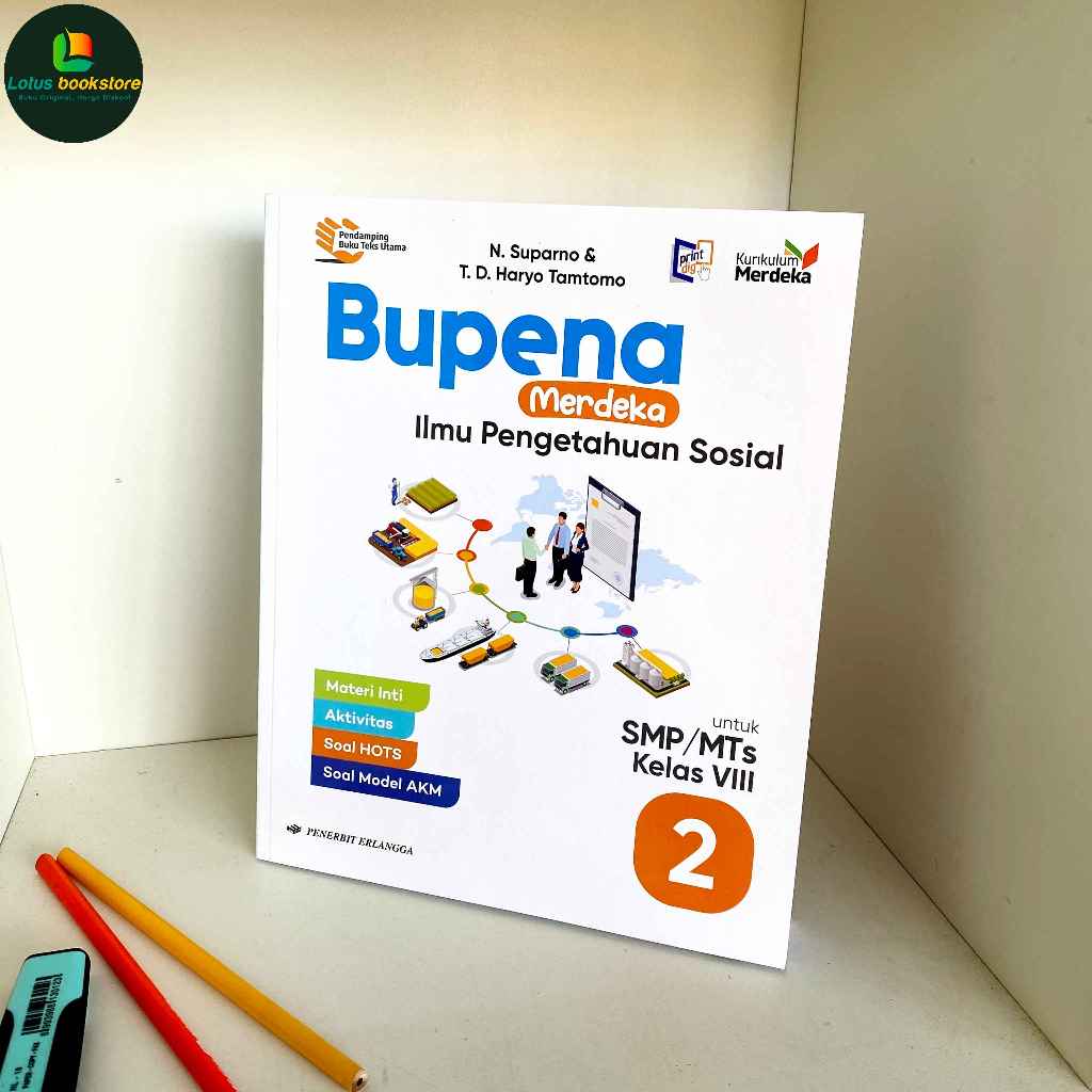Bupena IPS SMP Kelas 8 - Penerbit Erlangga - Kurikulum Merdeka - Original