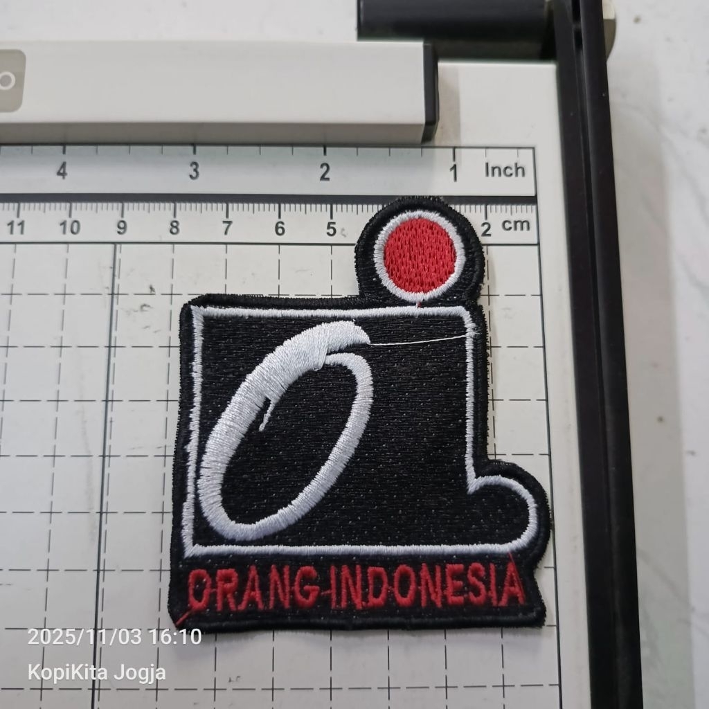 Emblem patch bordir oi orang indonesia
