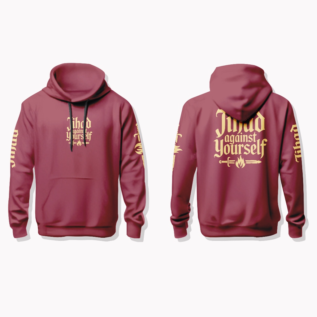 Hoodie Islami "Jihad Against Yourself" – Fashion Dakwah Keren untuk Muslim