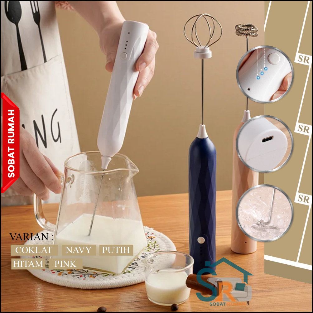 MIXER KOPI MINI elektrik pengaduk telur krimer maker electric mixer hand whisk alat kocok susu porta