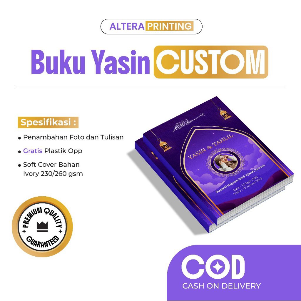 ALTERA Sidoarjo - Custom Buku Yasin Bisa Pakai Foto