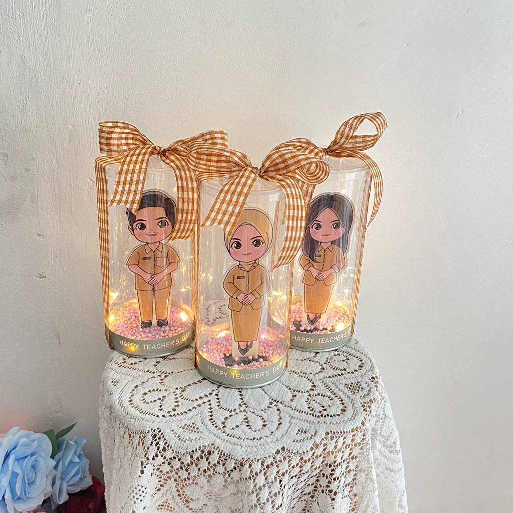 Akrilik Hari Guru Box | Box Lampu Hadiah Hari Guru | Hadiah Unik