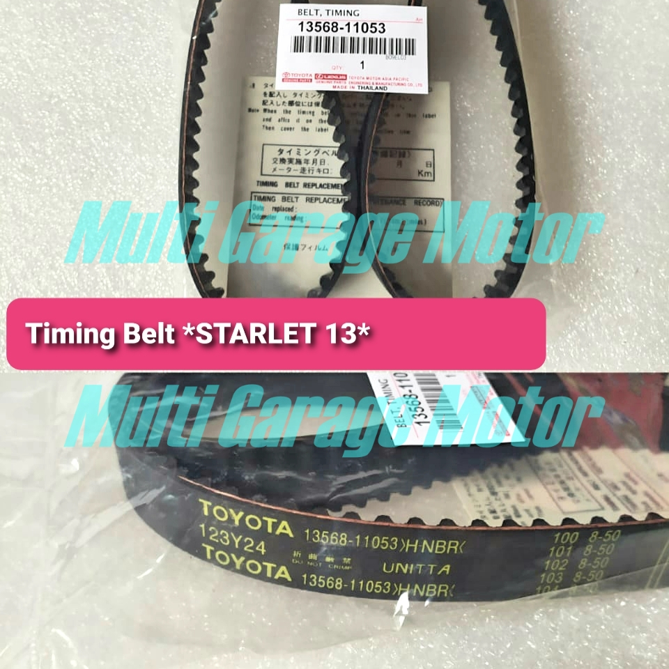 Timing Belt Sabuk Timing Bel TOYOTA STARLET 1.3 1300CC EP71 EP81 EP90 13568-19025 Engine 2E 13568-YZ