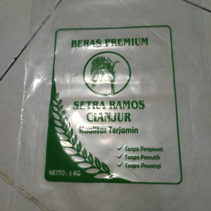 Plastik Beras 1 kg Sablon Plastik Beras  Bening