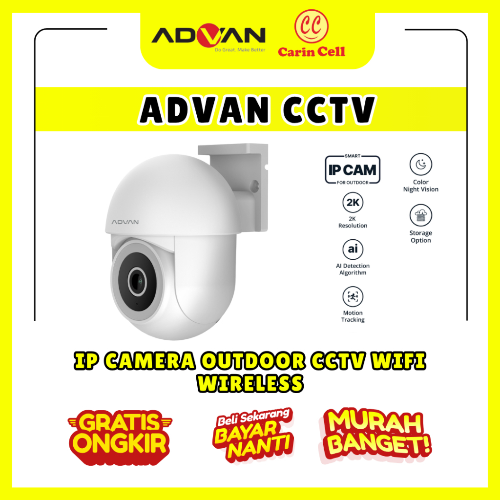 CCTV ADVAN IP CAMERA OUTDOOR WIFI WIRELESS