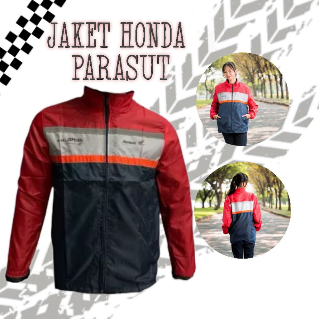 Jaket Motor Honda Parasut Original