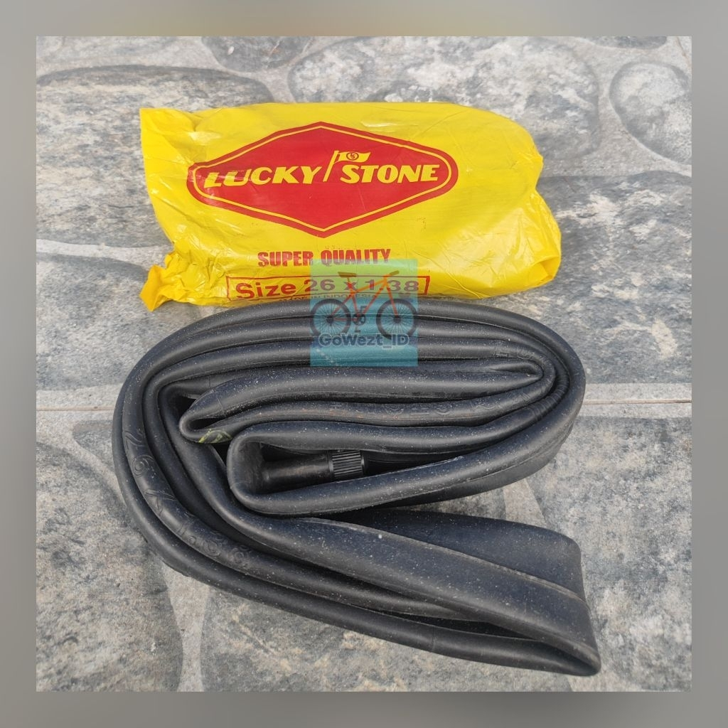 Ban Dalam Sepeda Ukuran 26 x 1.38 Lucky Stone Pentil Motor AV | Best Quality