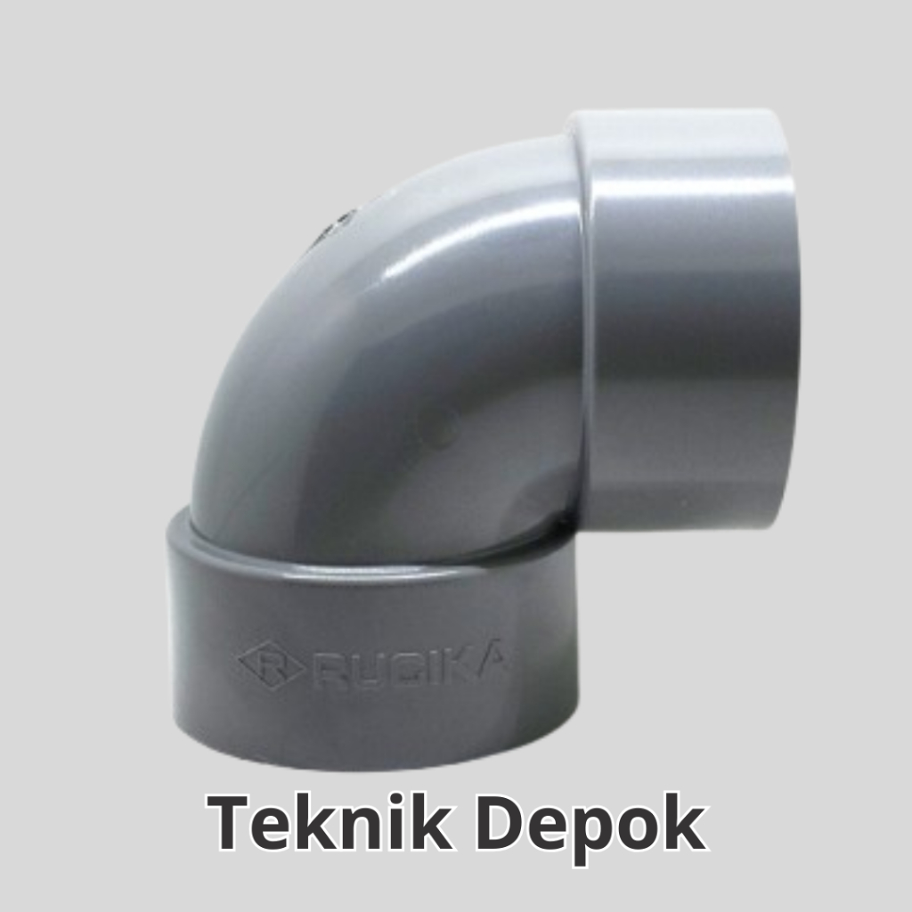 Elbow 12 inch D 90 Derajat Rucika PVC Sambungan Pipa Knee Knie Belokan Keni Fitting Pipa Paralon 300