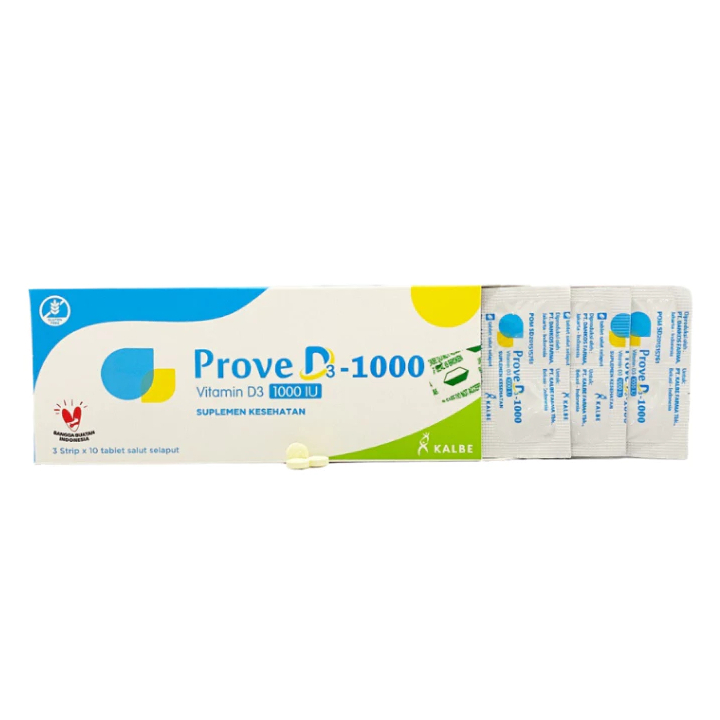 Prove D3 1000 IU Box 30 Tablet - Vitamin D3 1000 IU - Vit D3 1000 IU