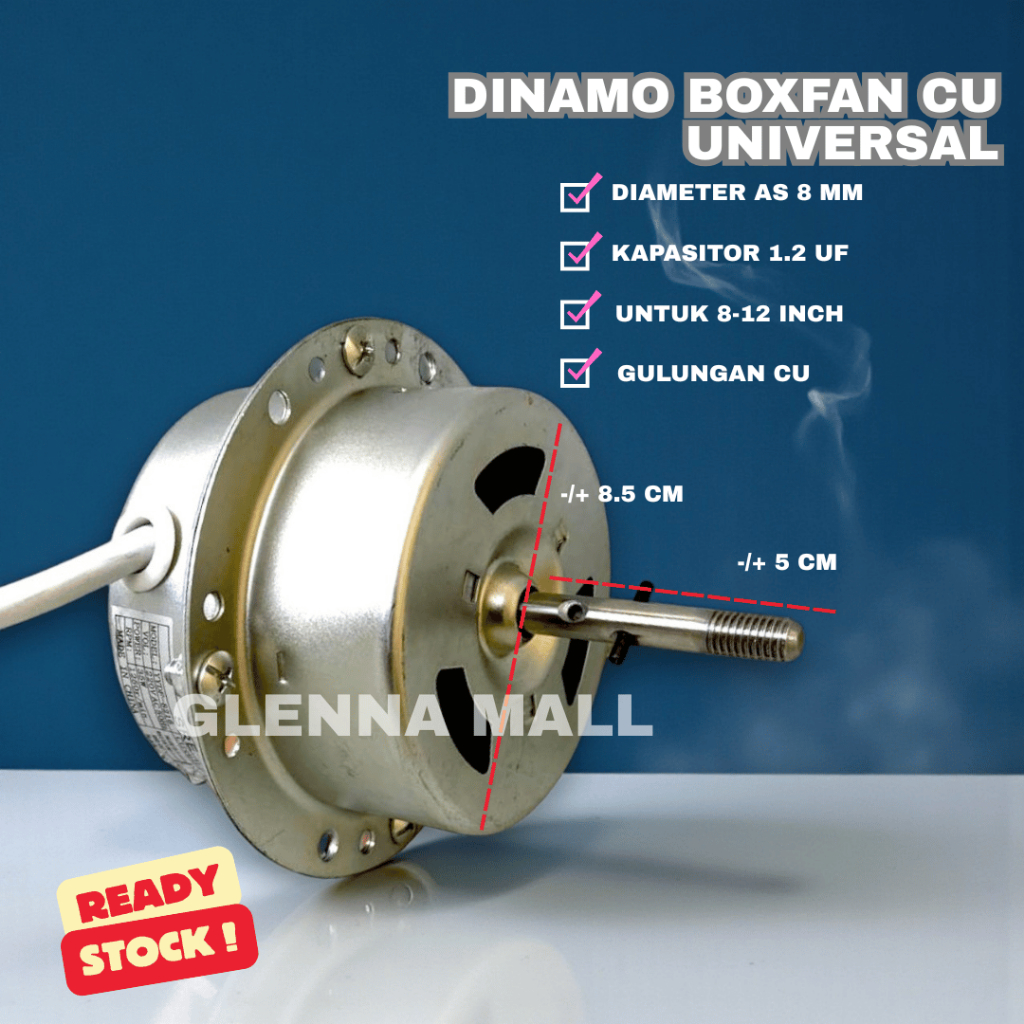 Dinamo Mesin Kipas Angin Boxfan 8-12 Inch / Motor Kipas Angin Duduk Kotak – Full Tembaga/CU
