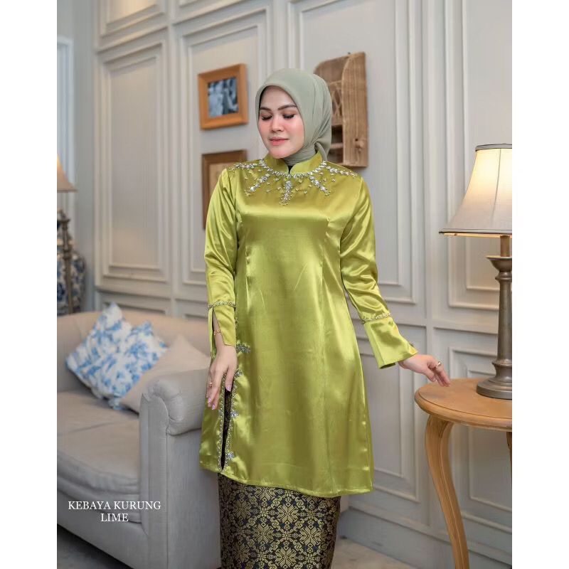 Stelan Tunik Bridal Baju Tunik Melayu Belah Samping