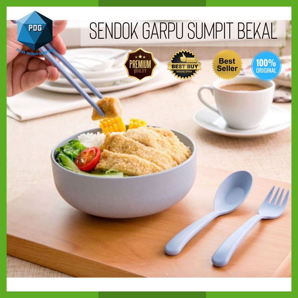 SENDOK GARPU SUMPIT Set Alat Makan Bekal Sekolah Anak Travel Traveling Piknik Bekal Kerja Kantor den