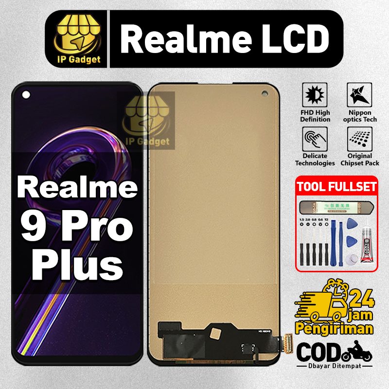 ORI FOR LCD REALME 9 PRO Plus Fullset Original LCD HP REALME 9 PRO Plus Asli Touchscreen Layar Sentu