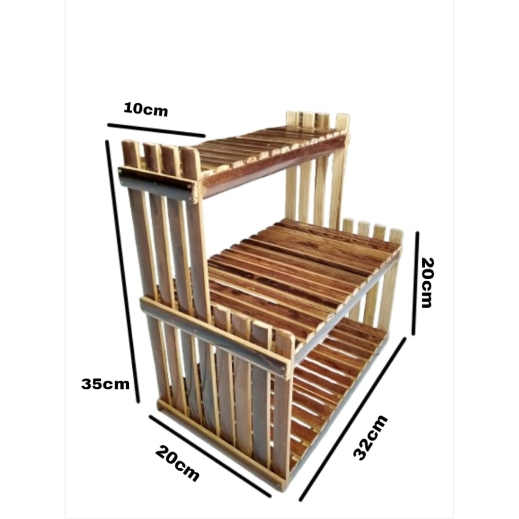Rak bumbu dapur|Rak bambu wulung minimalis|Rak bumbu meja