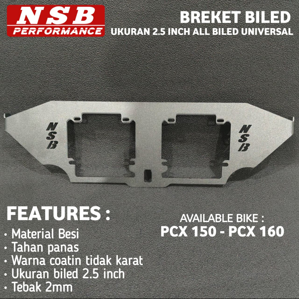 Bracket Breket Dudukan Lampu Biled Projie 2.5 Inch Motor Honda Pcx Pcx150 Pcx160