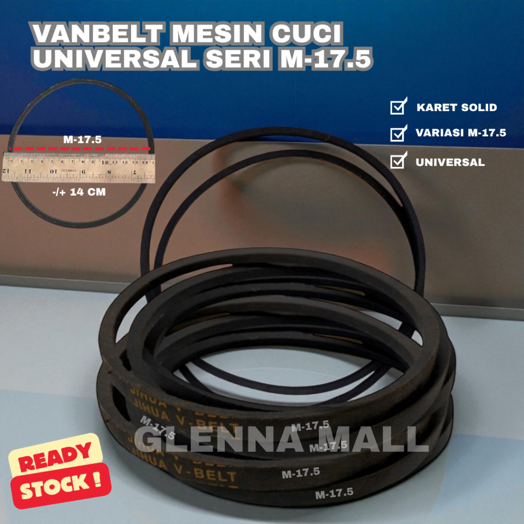 VAN BELT V BELT FAN BELT M-28 POLYTRON 2 TABUNG VANBELT KARET VANBELT UKURAN M17,5 M18 M18,5 M19 M19