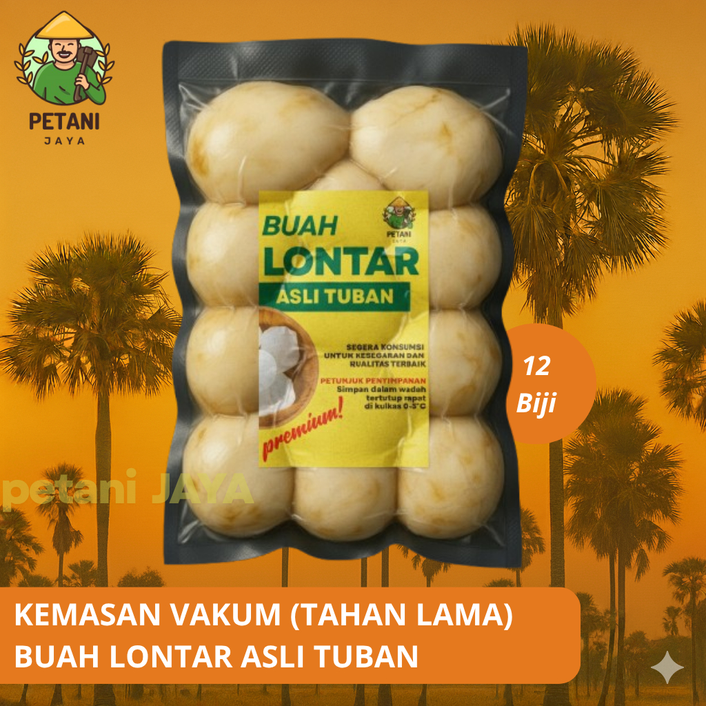 Buah Lontar Premium Asli Tuban Isi 14pcs Kemasan Vakum, Manis Alami  Segar Dipotong dan Dikupas Ters