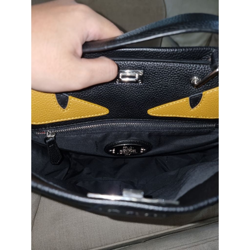Fendi Peekaboo Black Genuine Leather Bag