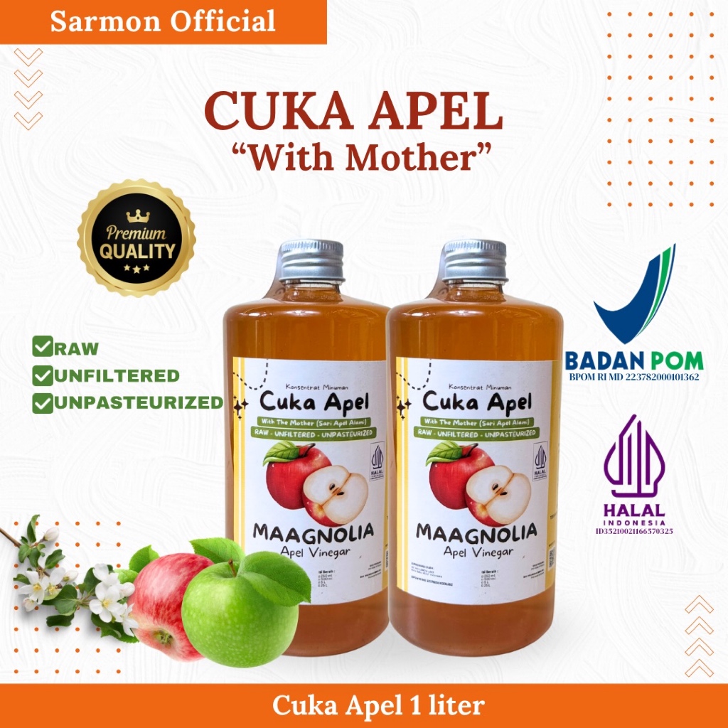 Maagnolia Cuka Apel Original With Mother 1000 ML