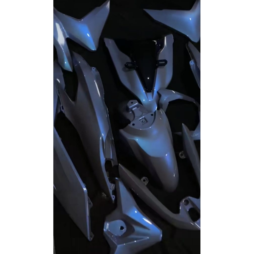 Cat motor warna nardo grey lembayung biru/ abu2 lembayung biru jenis pu original