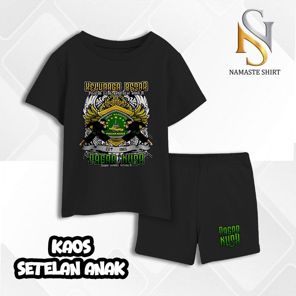 Setelan Kaos Anak Motif Pagar Nusa - Baju Silat kaos setelan anak Pagar Nusa Distro Anak 0-6 tahun