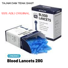 TERMURAH ONEMED Blood Lancet 28G 100S/jarum bekam/jarum lancing/jarum medis/jarum tes darah
