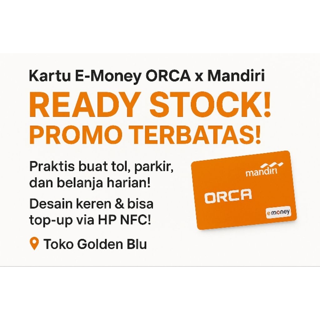 Mandiri Kartu E-Toll Original E-Money Livin Special Limited Edition Design Brizzi TapCash Flazz Toll