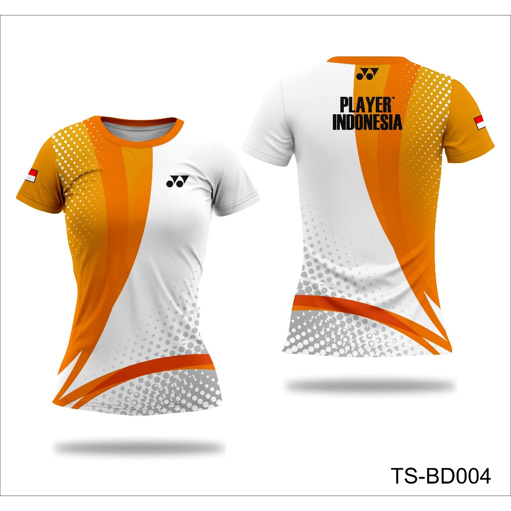 kaos jersey olahraga Badminton wanita fullprint