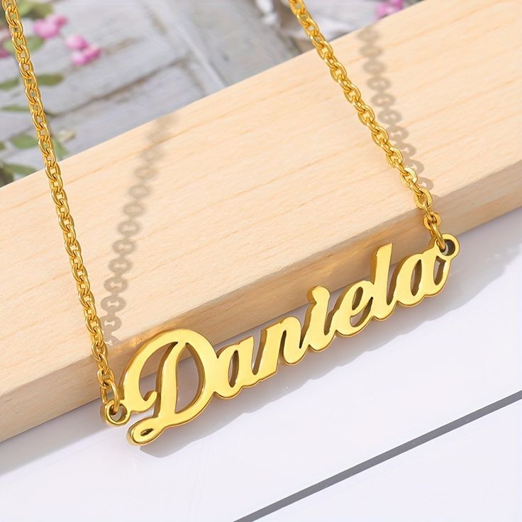 Kalung Nama Titanium Elegan Ukir Nama Sendiri