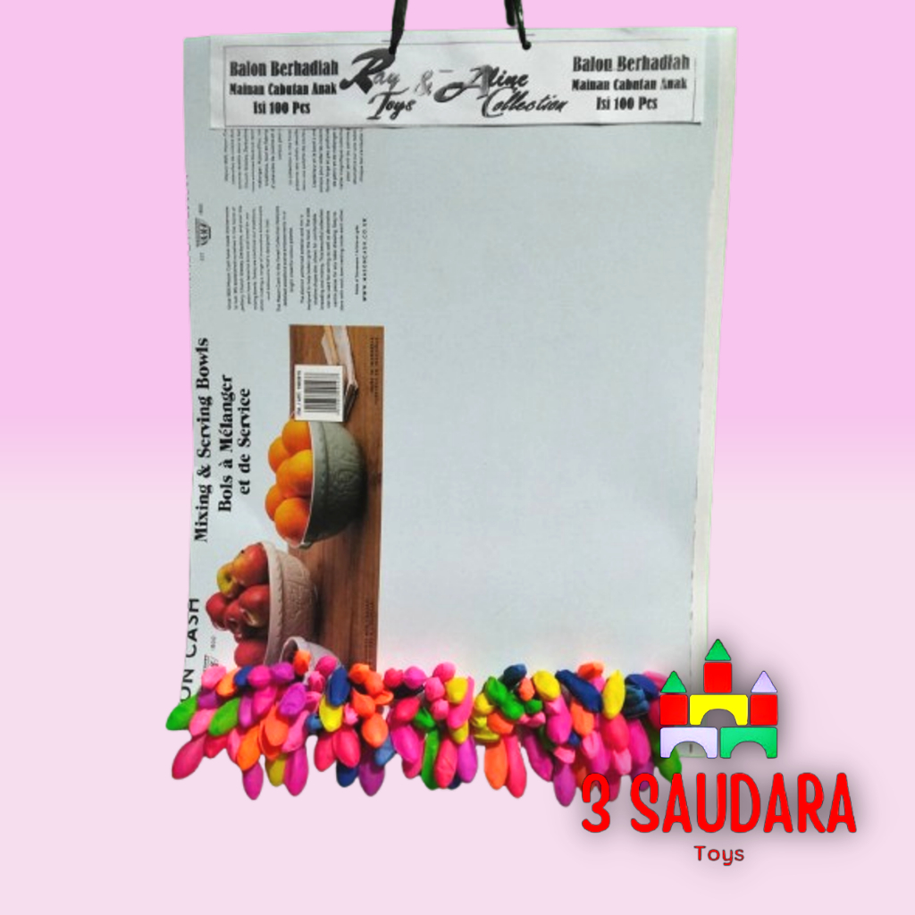 Papan Untuk Lotre balon cabutan berhadiah isi 100 pcs. PB