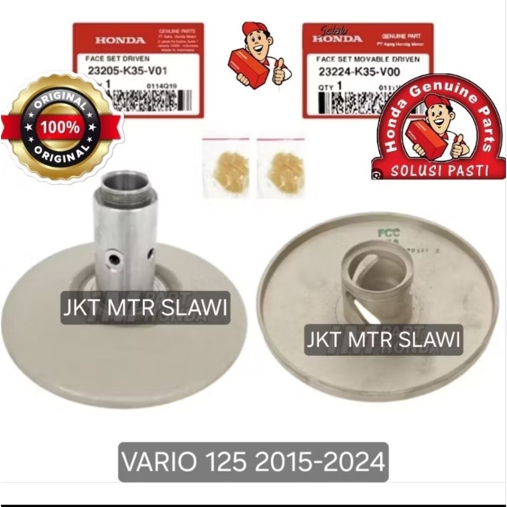 23244-K35-V00 & 23205-k35-V00 pully face Set Movable Driven (Pulley) Vario 125 & Vario 150 pcx 150 2
