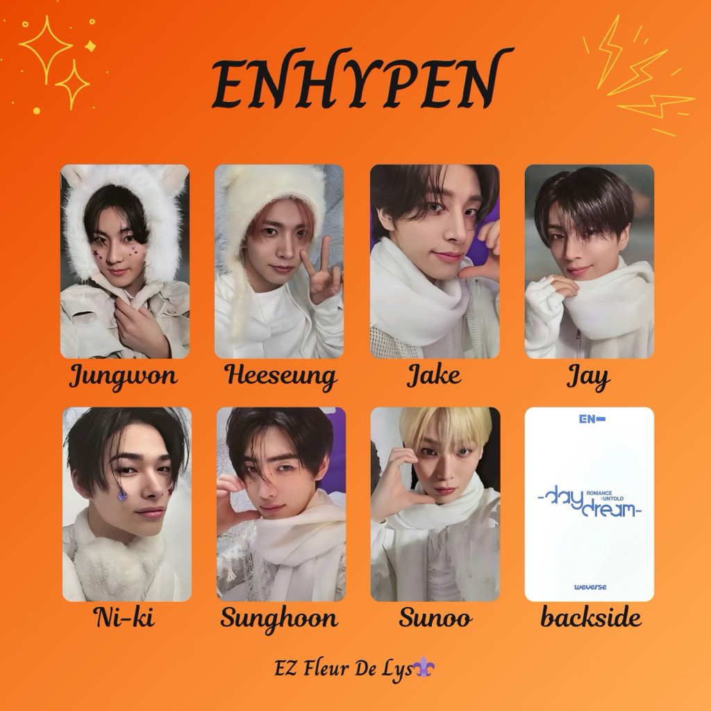 photocard replika pc unofficial ENHYPEN Romance Untold daydream part 2 JUNGWON HEESEUNG JAKE JAY NIK