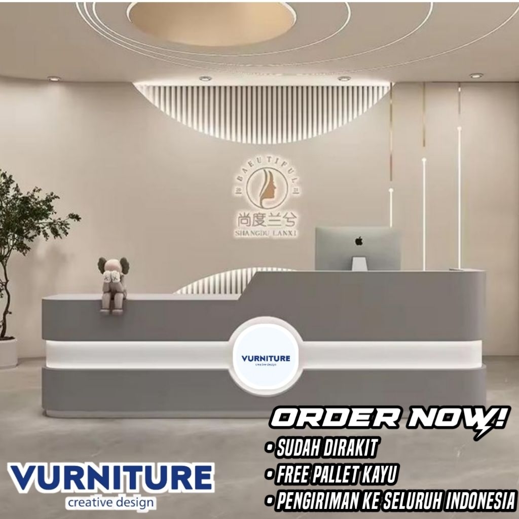 Meja kasir minimalis modern meja toko meja resepsionis