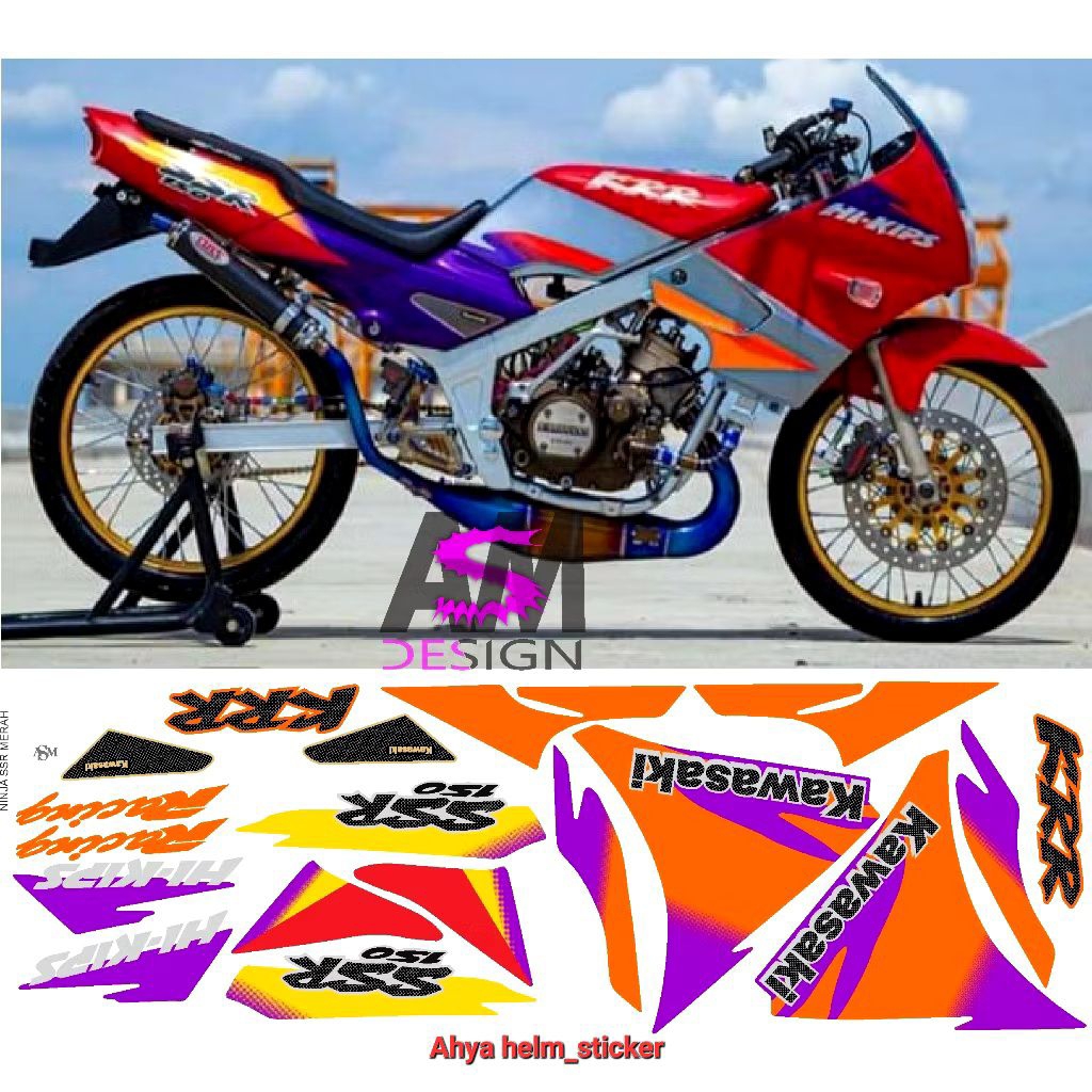 Sticker striping motor KAWASAKI NINJA SSR THAILAND 1997