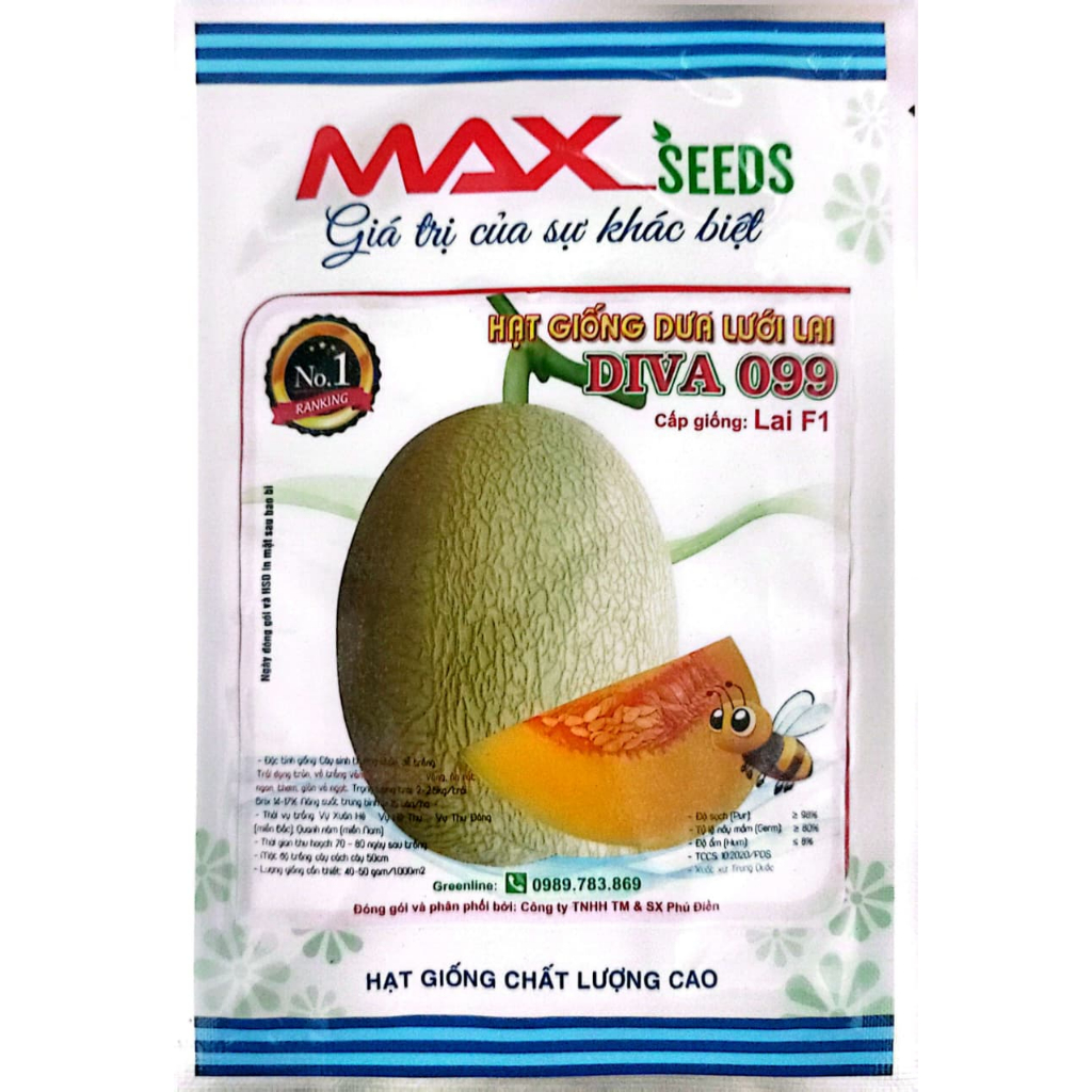 Benih Melon Diva 099 F1 mirip sweetnet kemasan 5 pcs