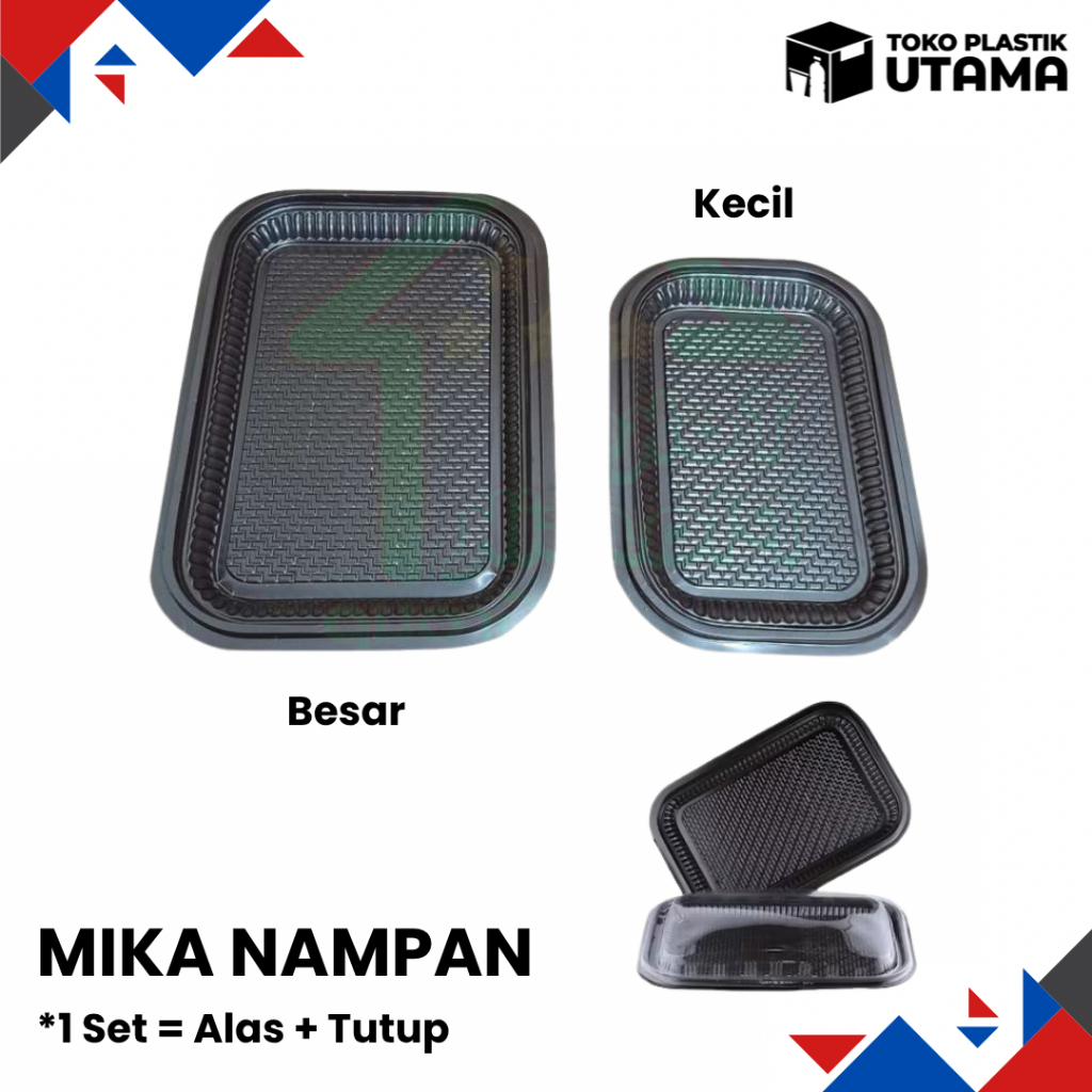 Mika Nampan Baki Hantaran Plastik Tempat Jajajn Snack Kue Basah Roti Tray Tatakan Coklat