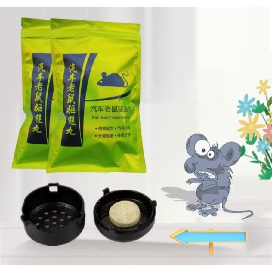 Anti Tikus Mobil Pengusir Tikus Pil Kamper Kapur Barus 8pcs/pack / car Rat repellent