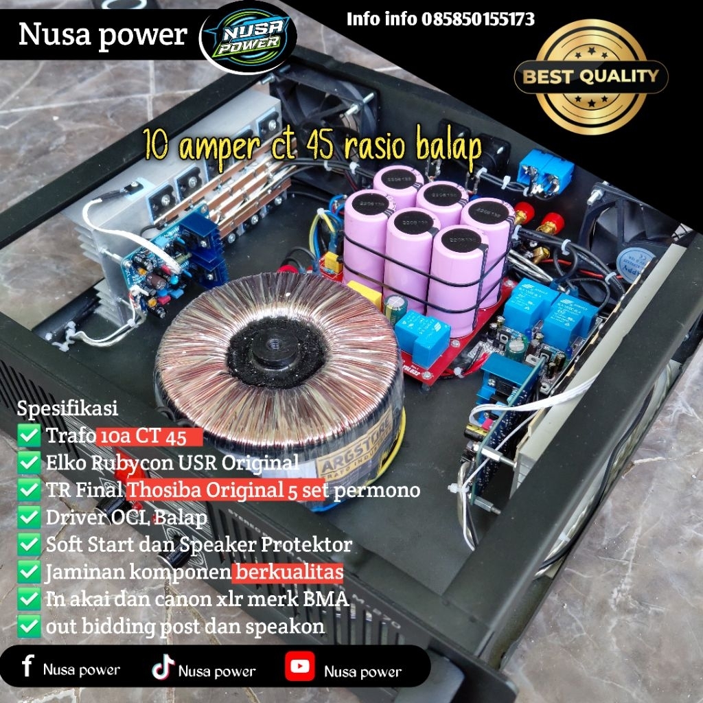 power amplifier rakitan 10 Amper